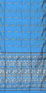 Azure Blue Baluchari with Beautiful Pallav-Baluchari saree-parinitasarees