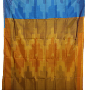 Blue Bishnupuri Silk Saree with Ikat Pattern-Bishnupuri silk saree-parinitasarees