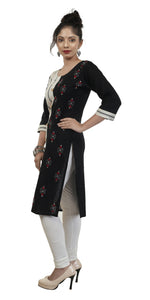 Cotton Kurti with Kantha Embroidery-parinitasarees