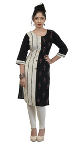 Cotton Kurti with Kantha Embroidery-parinitasarees