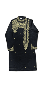 Cotton Panjabi with Intricate Embroidery-Men's Kurtas-parinitasarees