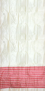 Cream Pure Silk Plain Garad Saree with 5" Border-Garad Silk-parinitasarees