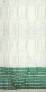 Cream Pure Silk Plain Garad Saree with 5" Border-Garad Silk-parinitasarees