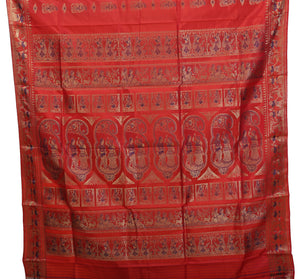 Dual Shade Orange-Pink Baluchari Silk Saree with Captivating Pallav-Baluchari saree-parinitasarees