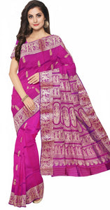 Dual Tone Purple-Blue Baluchari with Ornate Pallav-Baluchari saree-parinitasarees