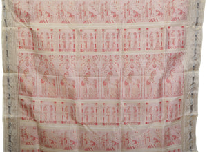 Off-white Baluchari Silk Saree with Mesmerizing Pallav-Baluchari saree-parinitasarees
