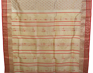 Off-white Pure Silk Garad Saree with Enchanting Motifs-Garad Silk-parinitasarees