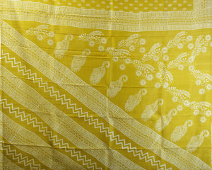 Olive Bishnupuri Silk Saree with Block Prints-Bishnupuri silk saree-parinitasarees