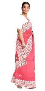 Peach Resham Kota Saree with Applique Work-Tant saree-parinitasarees