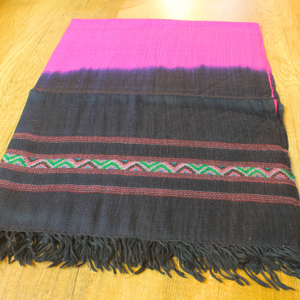 Pink Kullu Handloom Pure Wool Stole-Shawls-parinitasarees