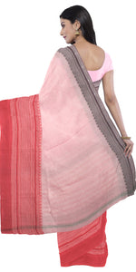 Pink Soft Tant Saree with Alluring Border-Tant saree-parinitasarees