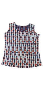 White Women's Cotton Top-parinitasarees
