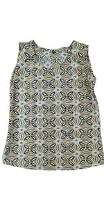 White Women's Top with Batik Prints-parinitasarees