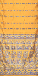 Yellow Baluchari Saree with Gorgeous Pallav-Baluchari saree-parinitasarees