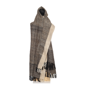 Beige Wool Silk Shawl-parinitasarees