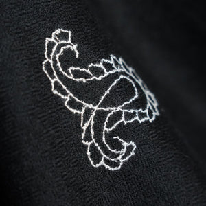 Black And White Pashmina Cashmere Sozni Embroidered Stole-Kashmiri Embroidered Stole-parinitasarees