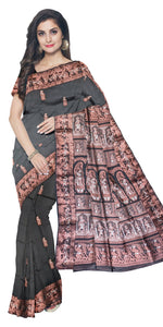 Black Baluchari Saree with Magnificent Pallav-Baluchari saree-parinitasarees