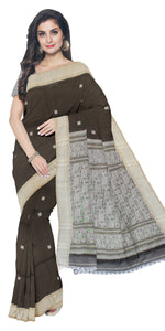 Black Handspun Cotton Saree with Attractive Pallav-Handspun Cotton-parinitasarees