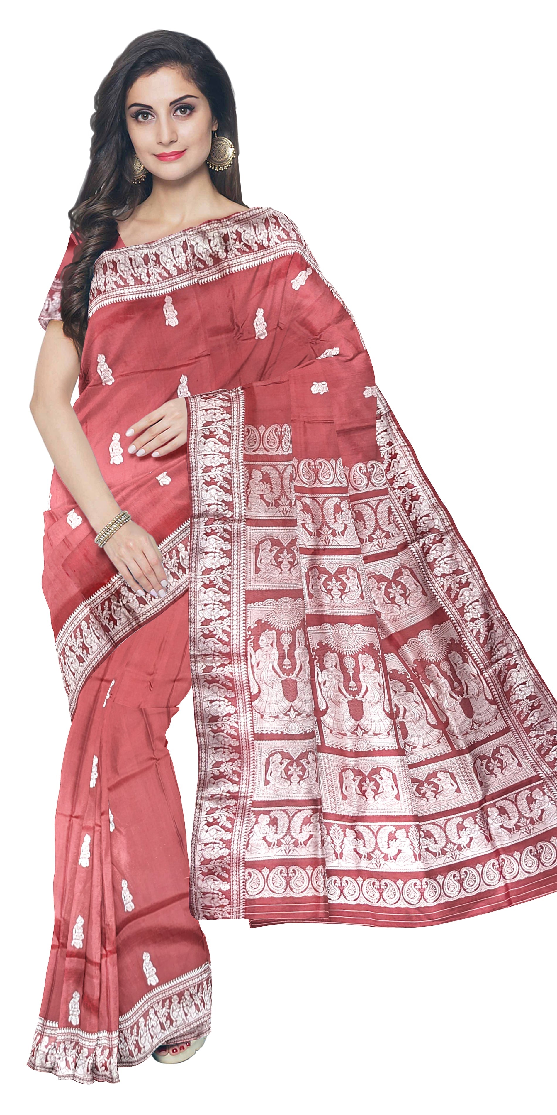 Authentic Swarnachari Baluchari Saree With Blouse Piece /artsilk  Radhe-krishna Baluchari Silk Sarees for Women / Blend Silk Swarnachari Sari  - Etsy Norway
