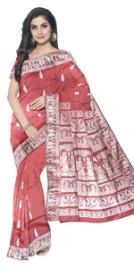 Burgundy Baluchari Saree with Gorgeous Pallav-Baluchari saree-parinitasarees