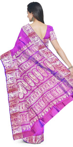 Dual Tone Purple-Blue Baluchari with Ornate Pallav-Baluchari saree-parinitasarees