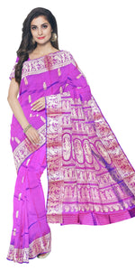 Dual Tone Purple-Blue Baluchari with Ornate Pallav-Baluchari saree-parinitasarees