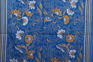 Floral Cotton Dupatta with Kantha Embroidery-Dupattas-parinitasarees