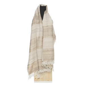 Ivory Wool Silk Shawl-parinitasarees