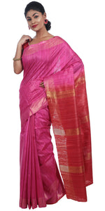 Jodhpuri Pink, Silk Marked Tussar-Tussar Saree-parinitasarees