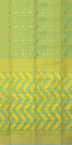 Light Green Dhakai Jamdani with Floral Motifs-Jamdani saree-parinitasarees