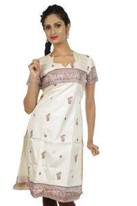 Milk Chocolate, Baluchari silk (L)-Kurtis-parinitasarees
