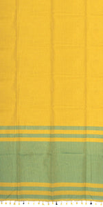 Mustard Handspun Cotton Saree with Elegant Pallav-Handspun Cotton-parinitasarees