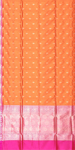 Orange Benarasi Silk Saree-Banarasi silk saree-parinitasarees