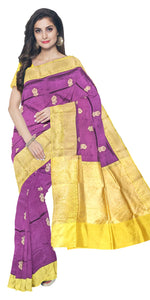 Purple Benarasi Silk Saree-Banarasi silk saree-parinitasarees
