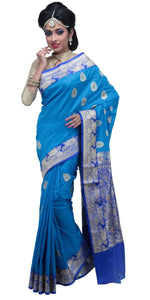 Shades of Blue, Benarasi silk-Banarasi silk saree-parinitasarees